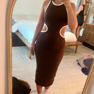 Brown Midi Dress